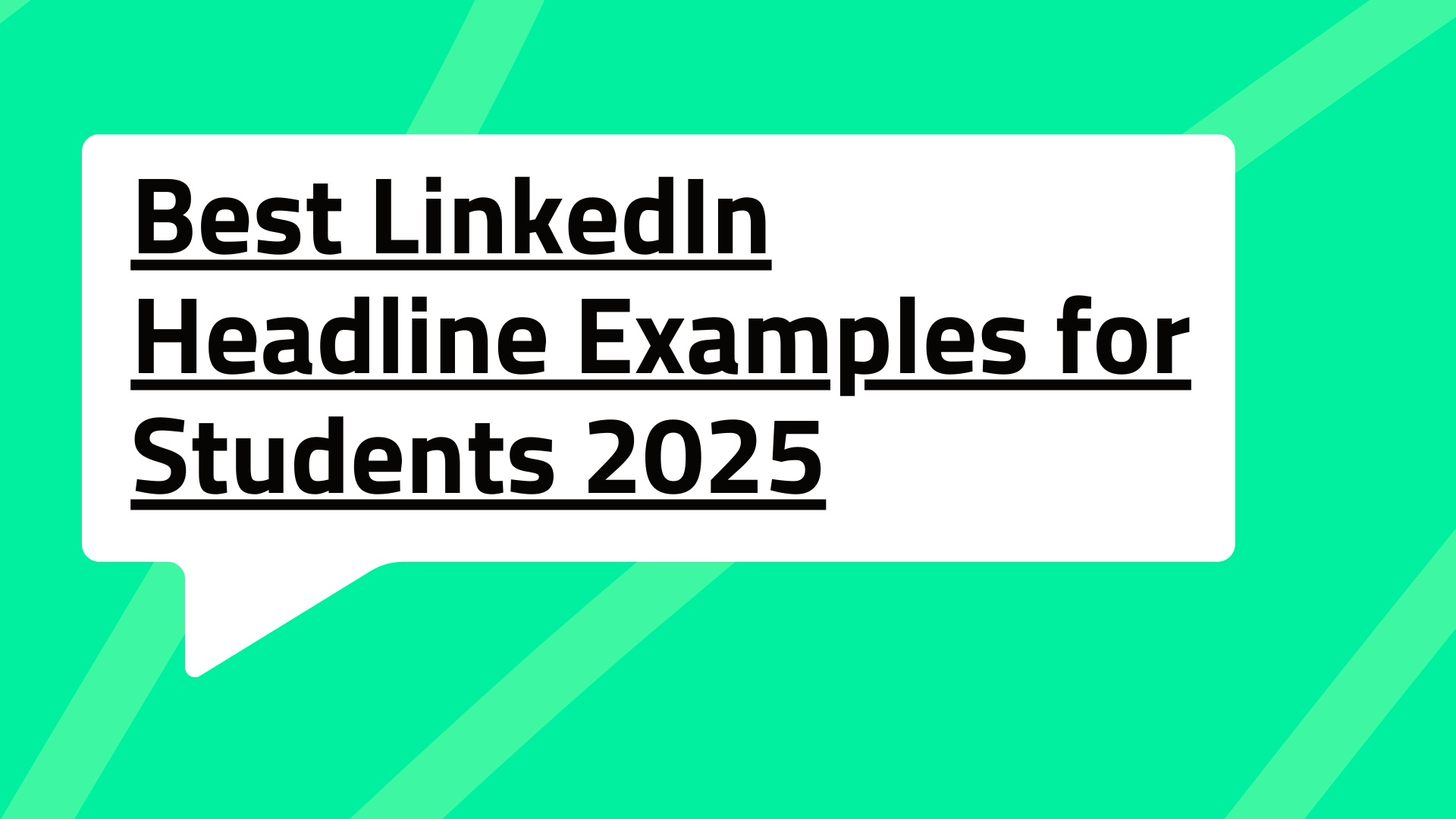 Best LinkedIn Headline Examples for Students 2025 | Better Career