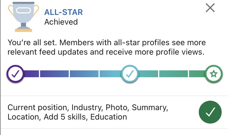 All-Star Status On LinkedIn