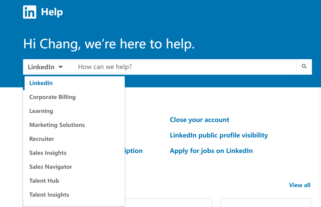 LinkedIn Help Center