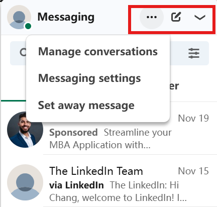 What is Regular Message on LinkedIn