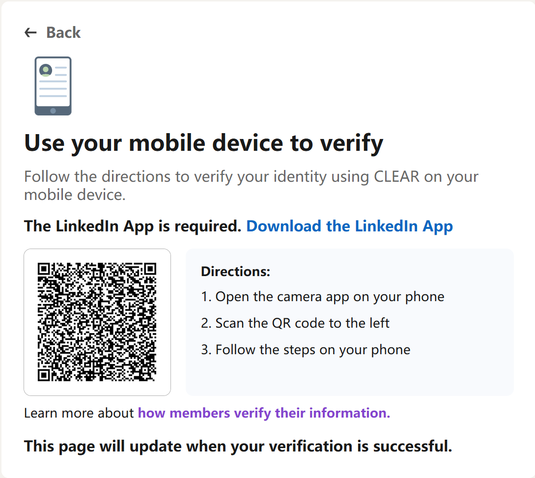 Verify on Mobile is Needed