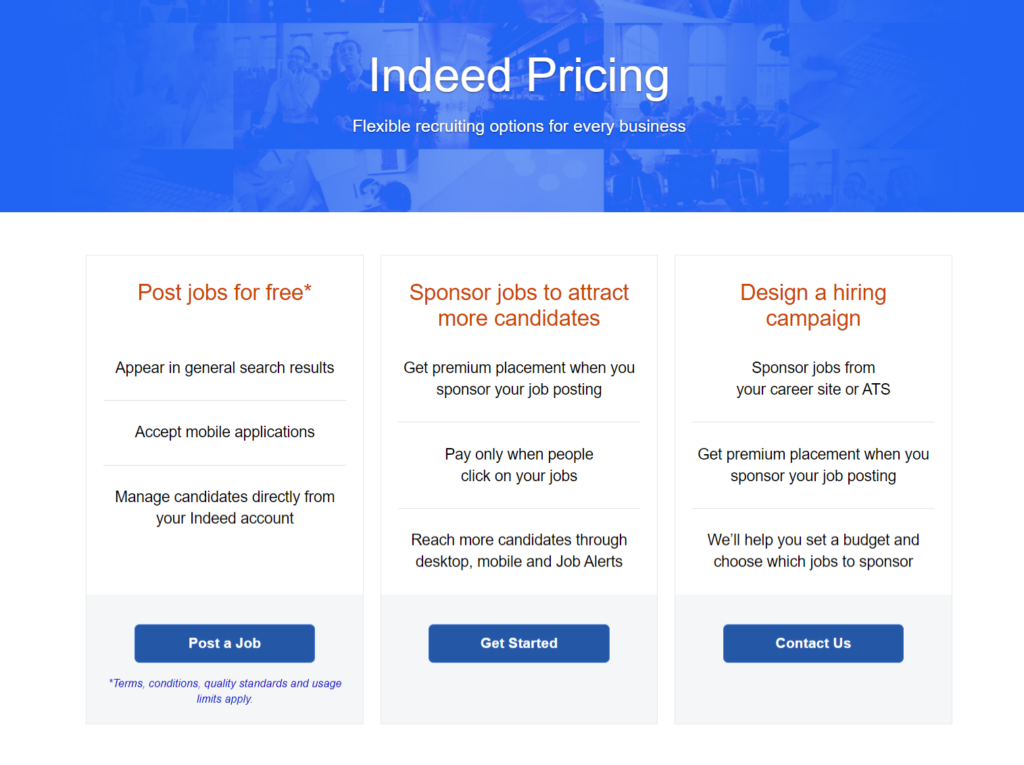 Indeed Pricing Plan