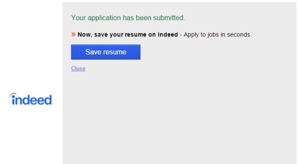 Save Changes for Indeed Resume