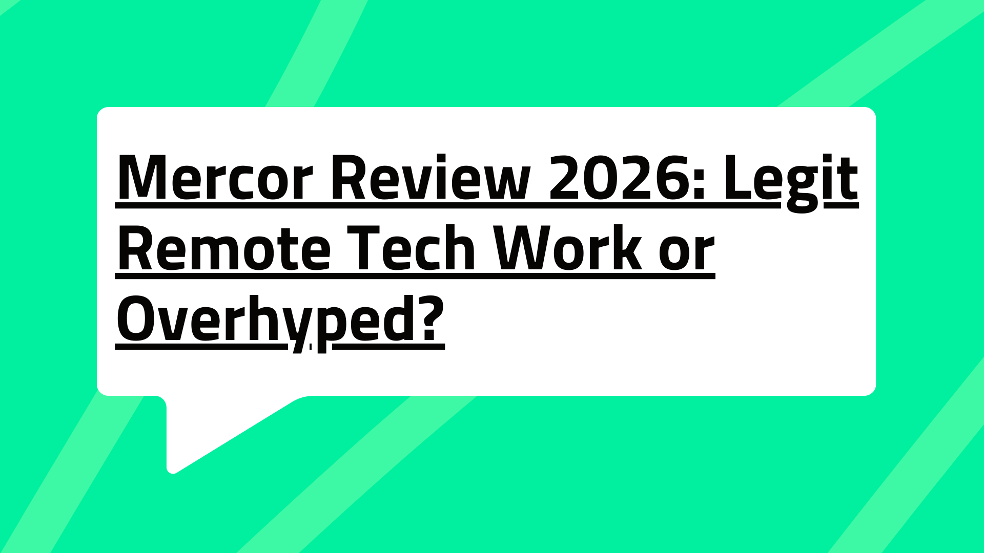 Mercor Review 2026: Legit Remote Tech Work or Overhyped?