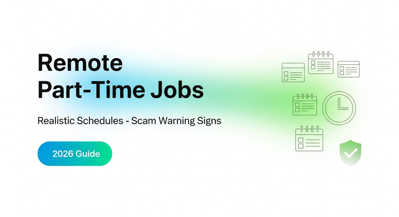 Discover legitimate remote part time jobs in 2026 with realistic schedules, flexible hours, and key scam warning signs to stay safe.