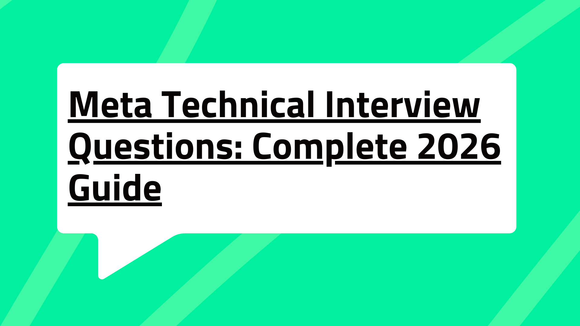 Meta Technical Interview Questions: Complete 2026 Guide