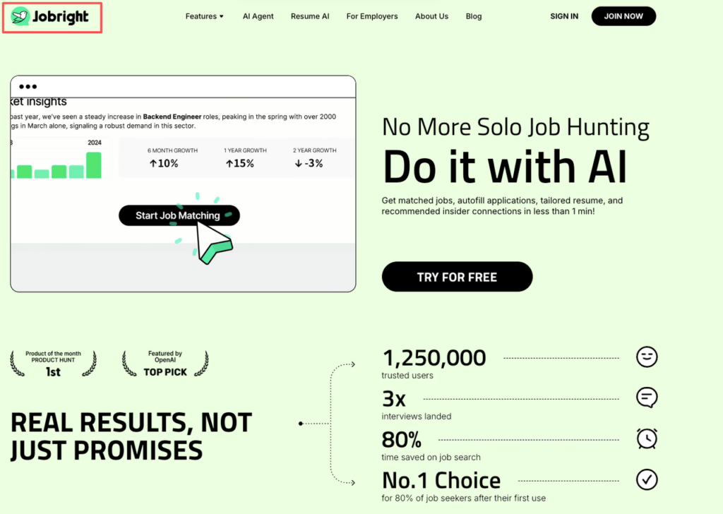 The Jobright interface showing how to use LockedIn AI ecosystem tools for automated job matching and resume insights.