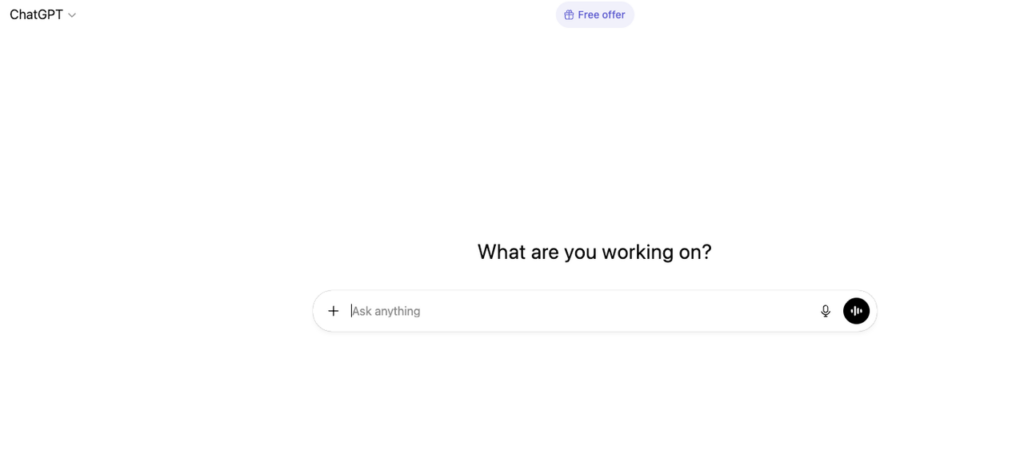 ChatGPT interface showing prompt input for tailoring resume with job description – use chatgpt prompt for resume based on job description to optimize fast.