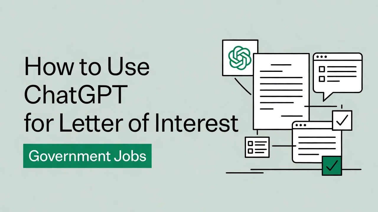 Step-by-step visual guide on using ChatGPT for letter of interest specifically for USAJOBS and federal government jobs