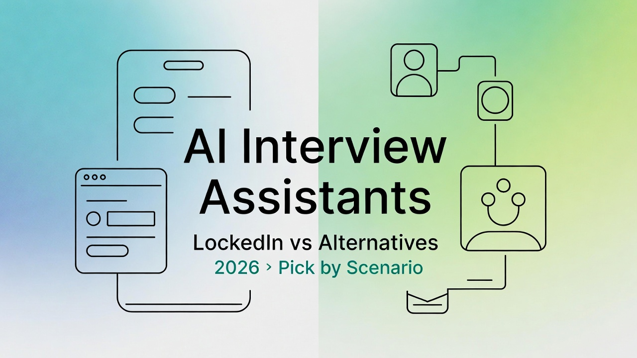 Comparison graphic of LockedIn AI interview assistant versus top alternatives in 2026, pick the best tool by scenario for job interviews