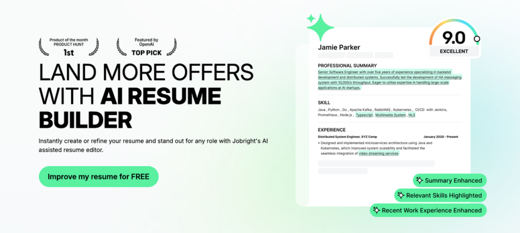 Optimize your application for robert half remote jobs with an AI resume builder designed to help you land more job offers.