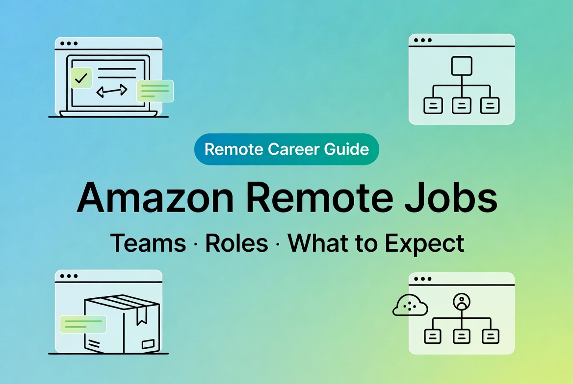 Comprehensive guide to amazon remote jobs covering various teams, roles, and what to expect during the hiring process.