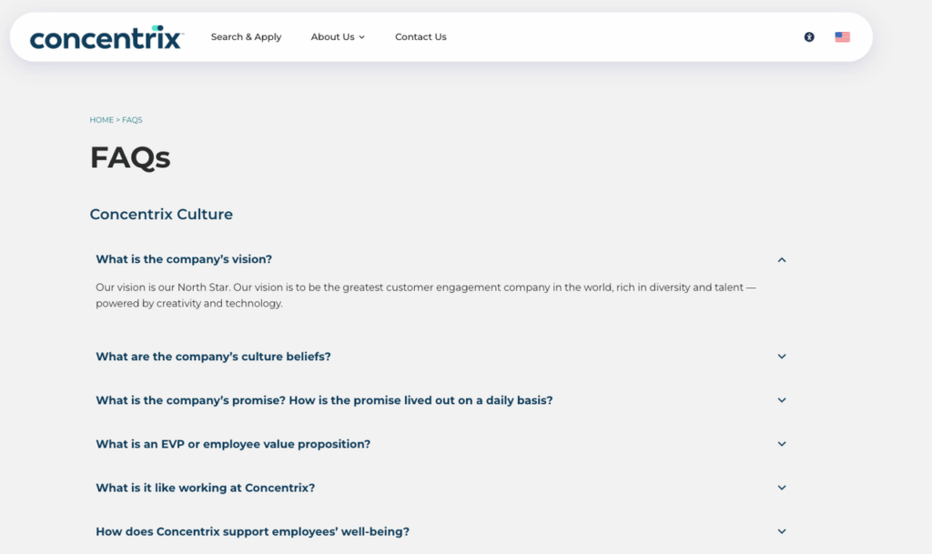 FAQs on Concentrix company culture and vision, a critical resource for individuals seeking concentrix remote jobs.