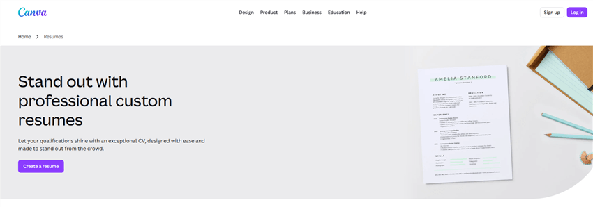 Best Traditional Resume Builders for Students - Canva