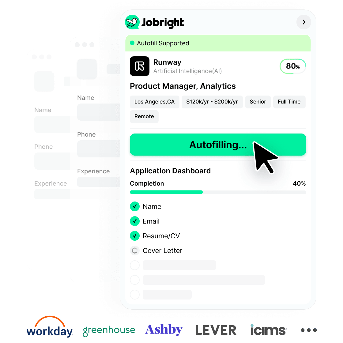 job autofill feature